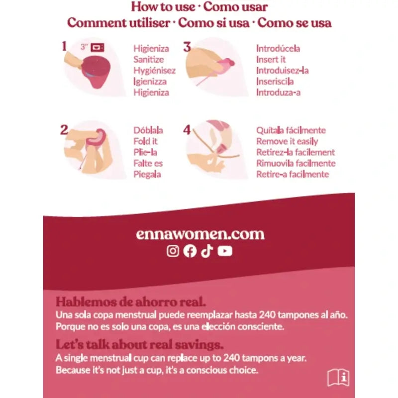 Coupe menstruelle Enna Cycle Original sans applicateur, taille M