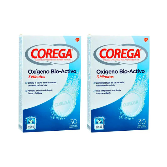 Corega Duplo Total Action Cleaning for Prosthesis, 2 x 30 comprimés