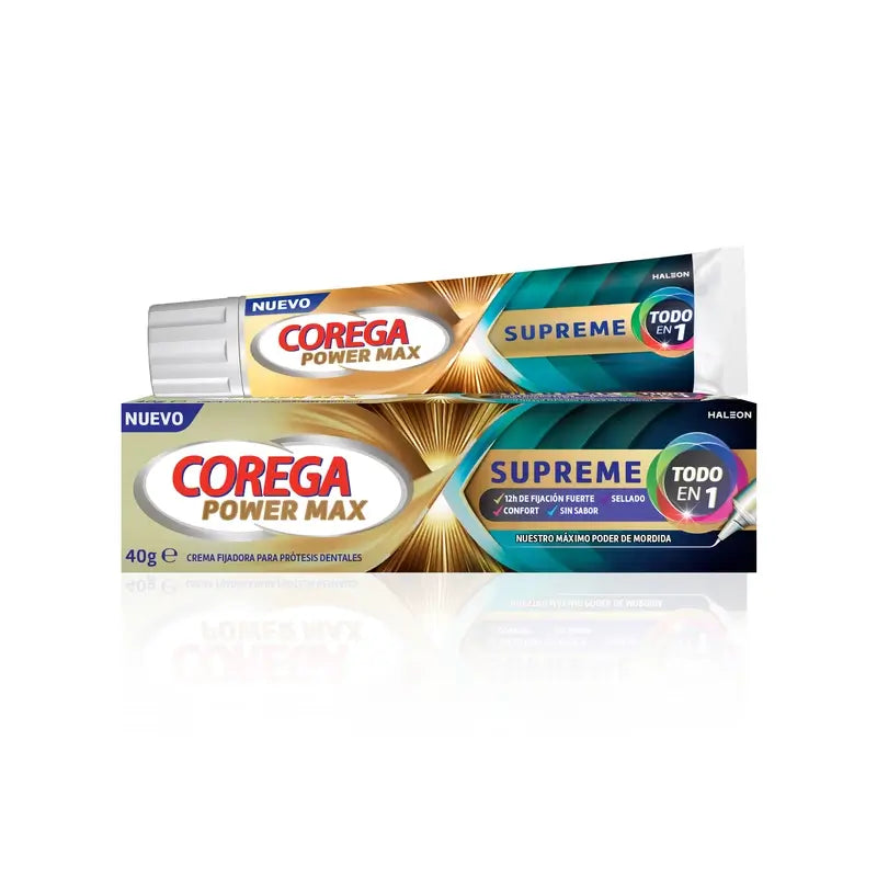 Corega Power Max Supreme Denture Fixing Cream , 40 g