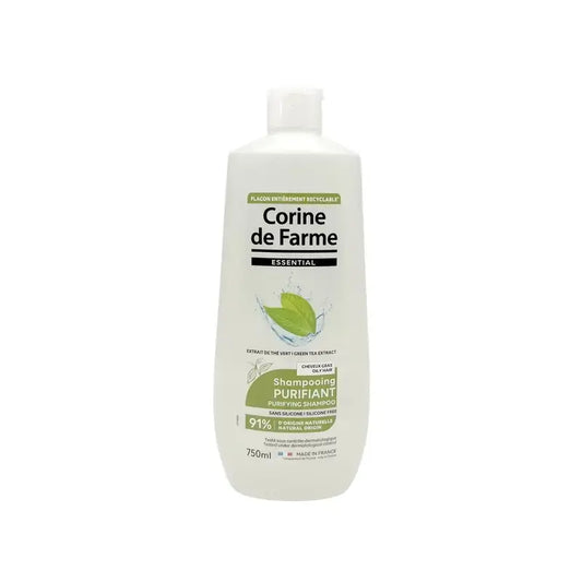 Corine De Farme Shampooing purifiant à l'extrait de thé vert, 750ml