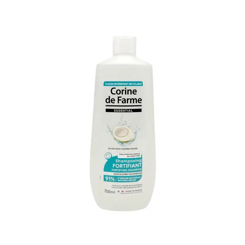 Corine De Farme Shampooing fortifiant à l'eau de coco, 750 ml