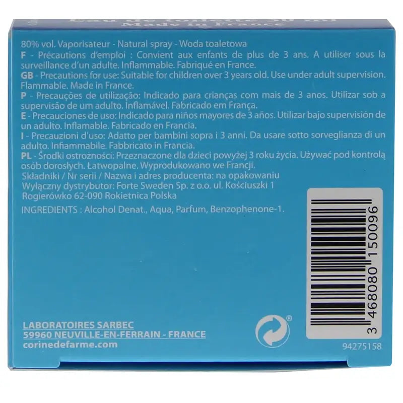 Corine De Farme Frozen Cologne pour enfants, 30 ml