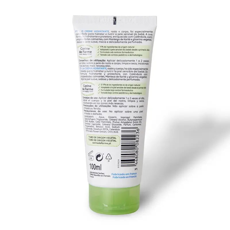 Corine De Farme Crème hydratante au Calendula, 100 ml