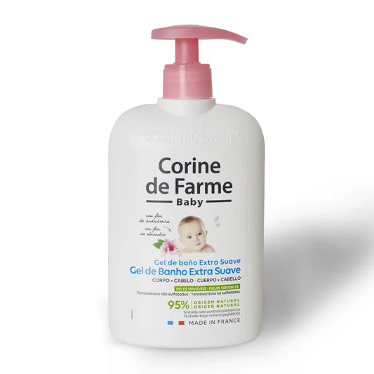 Corine De Farme Gel de bain extra doux à la fleur d'amandier, 500 ml
