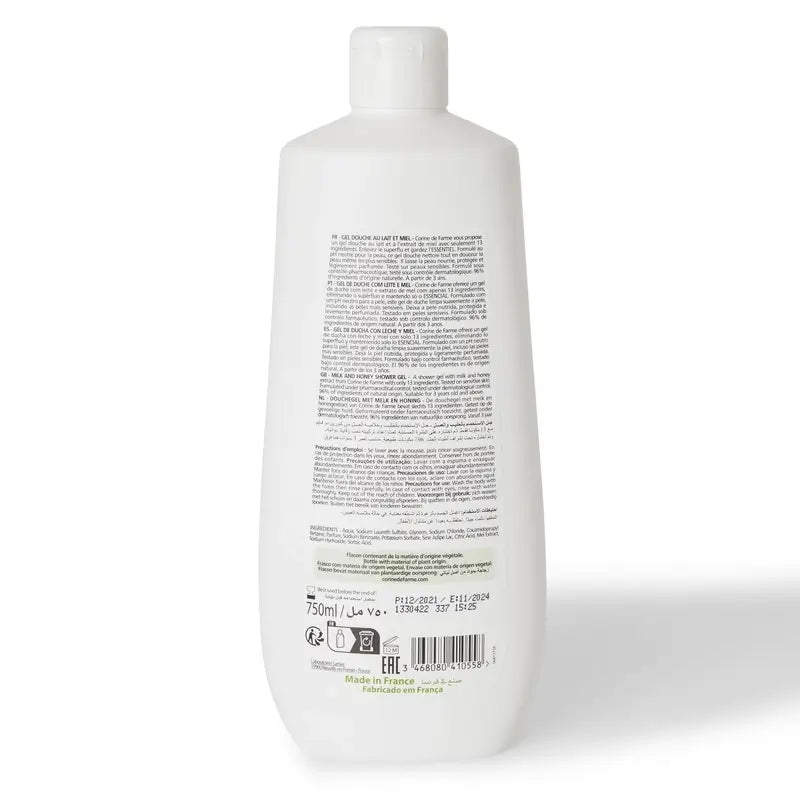 Corine De Farme Gel douche lait et miel , 750 ml