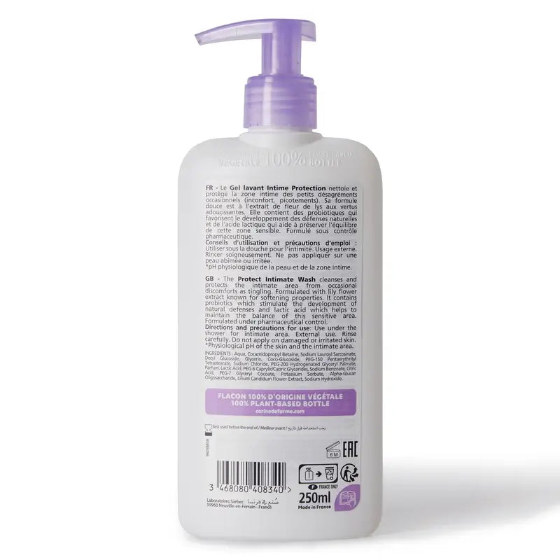 Corine De Farme Gel protecteur pour l'hygiène intime, 250 ml