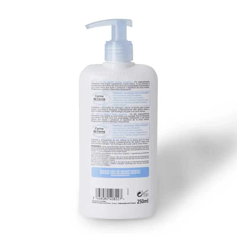 Corine De Farme Sensitive Intimate Hygiene Gel Bio , 250 ml
