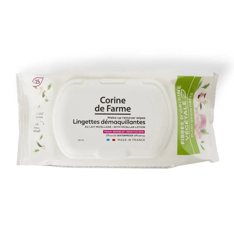 Corine De Farme Lingettes Démaquillantes Avec Lait Micellaire , 25 pièces