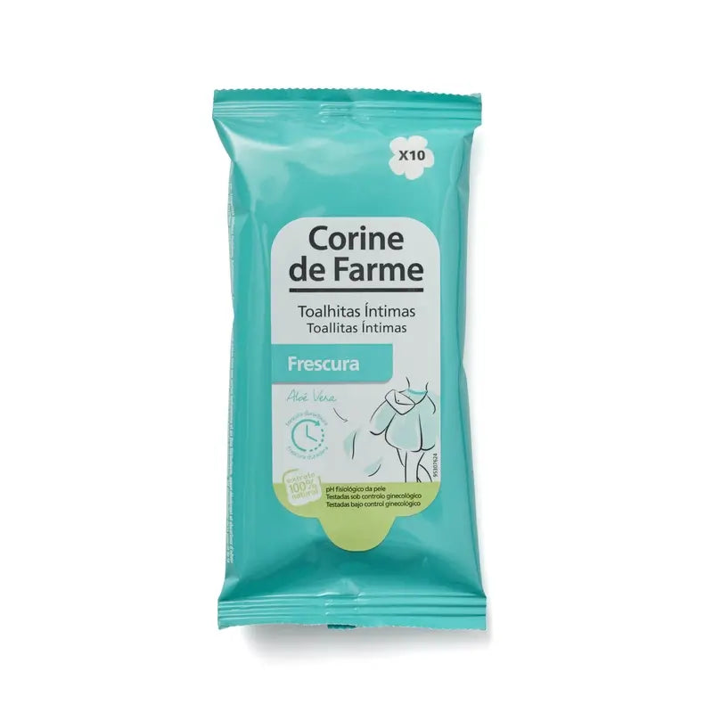 Corine De Farme Fresh Wipes Adult Intimate Hygiene , 10 pièces
