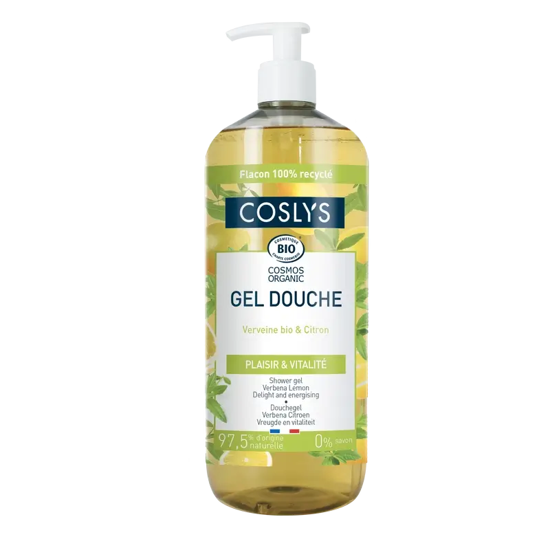 Gel douche Coslys Citron Verveine Coslys 1L, 1000 ml