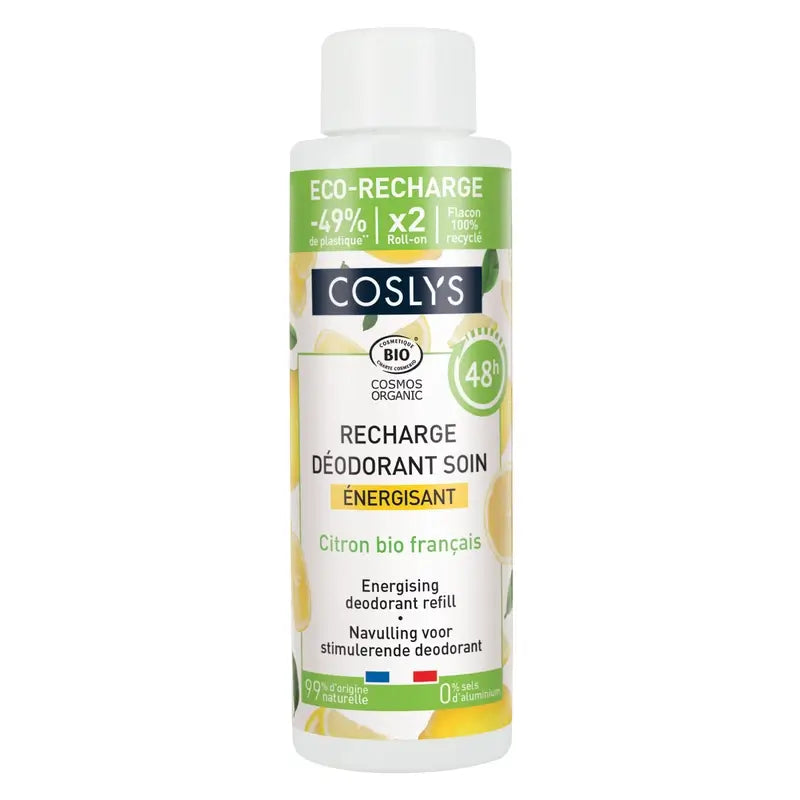 Recharge déodorant énergisant Coslys (citron), 100 ml