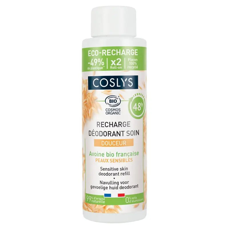 Recharge déodorant Coslys Gentle Care (Avoine), 100 ml