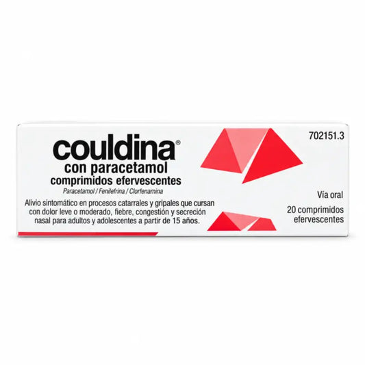 Couldina avec Paracetamol 20 comprimés effervescents
