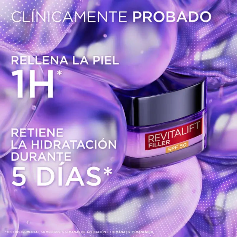 L'Oréal Paris Crème Reconstituante Intensive avec Acide Hyaluronique et Spf 50 : Volume et Protection Uvb/Uva