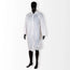 Cuatrogasa White Polyethylene Visitor's Coat, 10 pcs.