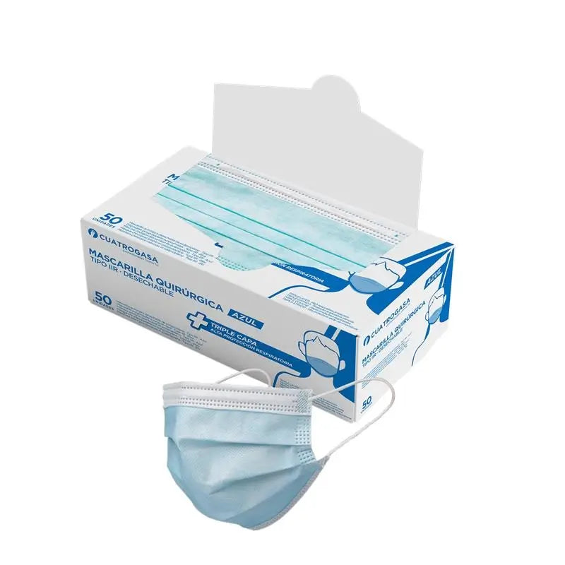 Masque chirurgical Cuatrogasa triple couche, 50 unités