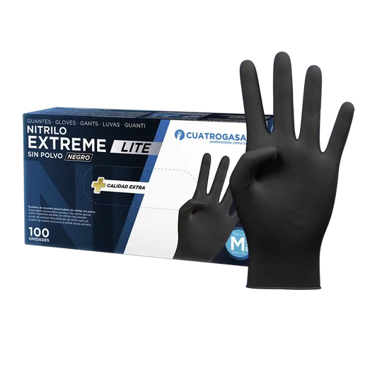 Cuatrogasa Nitrile Glove Extreme Lite Black M, 100 unités