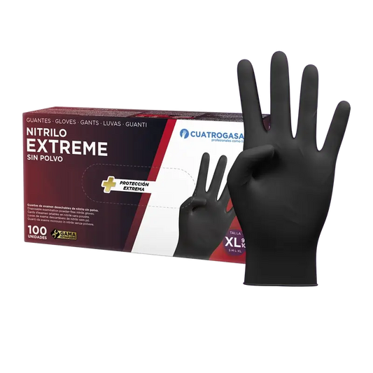 Cuatrogasa Extreme Nitrile Glove Black Xl, 100 unités