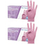 Cuatrogasa Dermolite Gants nitrile sans poudre Rose Taille M, 2X100 unités