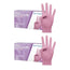 Cuatrogasa Dermolite Gants nitrile sans poudre Rose Taille S, 2X100 unités