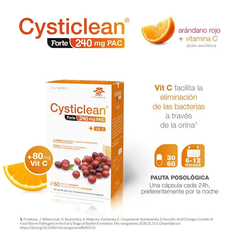 Cysticlean Forte 240 Mg Pac, 30 gélules