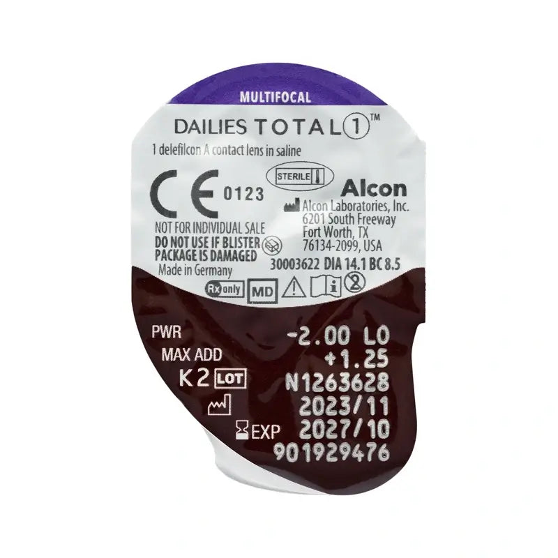 Lentilles multifocales journalières Dailies Total1, 90 unités