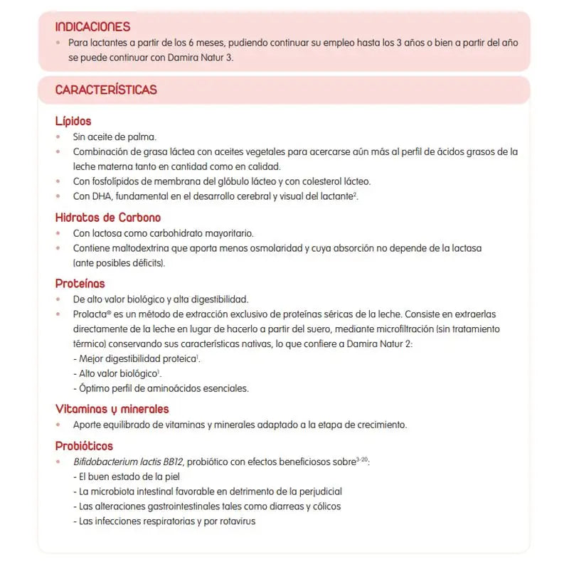 Damira Pack Natur 2 Lait de suite 2 x 800g