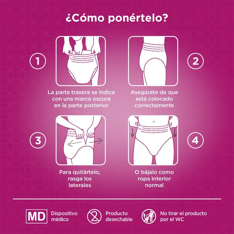 Depend Couche Adulte Normal S/M Femme, 10 pièces
