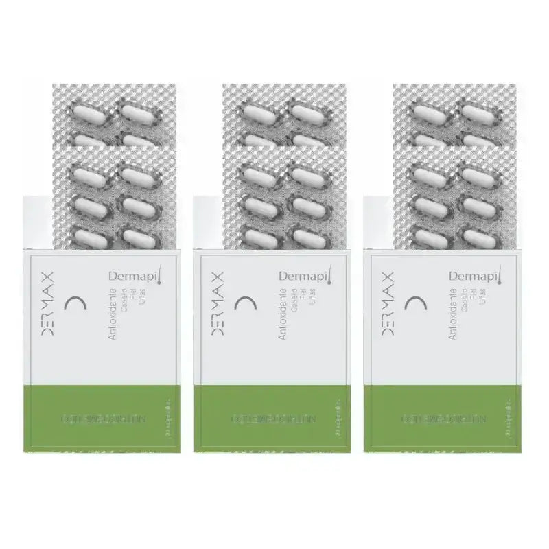 Dermax Dermapil Cheveux, Peau et Ongles, Pack 3 x 30 gélules