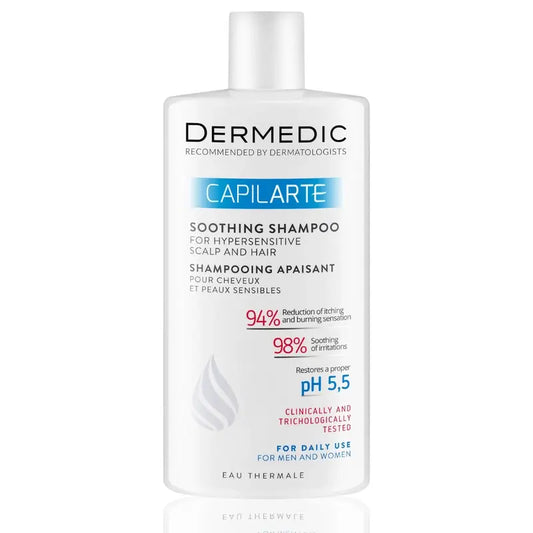 Dermedic Capilarte Shampooing apaisant pour cuir chevelu sensible, 300 ml