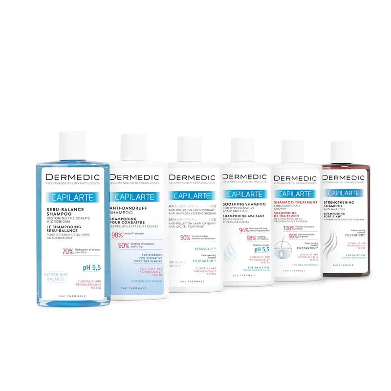Dermedic Capilarte Sebu-Balance Scalp Microbiome Restorative Shampooing, 300 ml