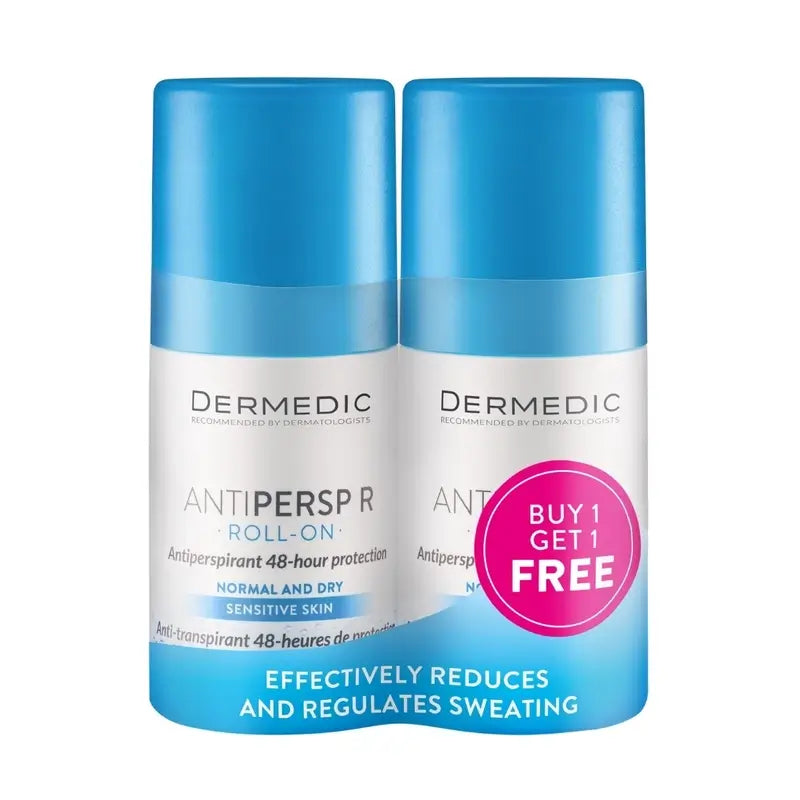 Dermedic Duo Antipersp R Antiperspirant Roll-On 48 heures, 2 x 60 ml