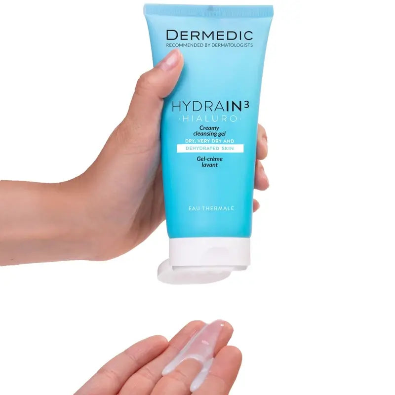 Dermedic Hydrain3 Hyaluronic Creamy Gel Cleanser, 200 ml