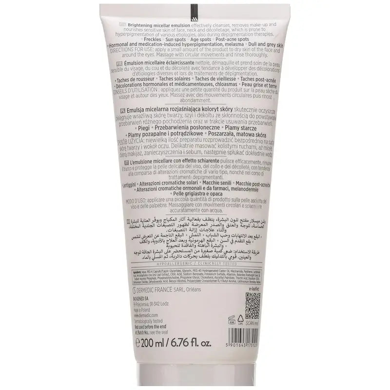 Dermedic Melumin Émulsion micellaire anti-taches - Éclaircissante, 200 ml