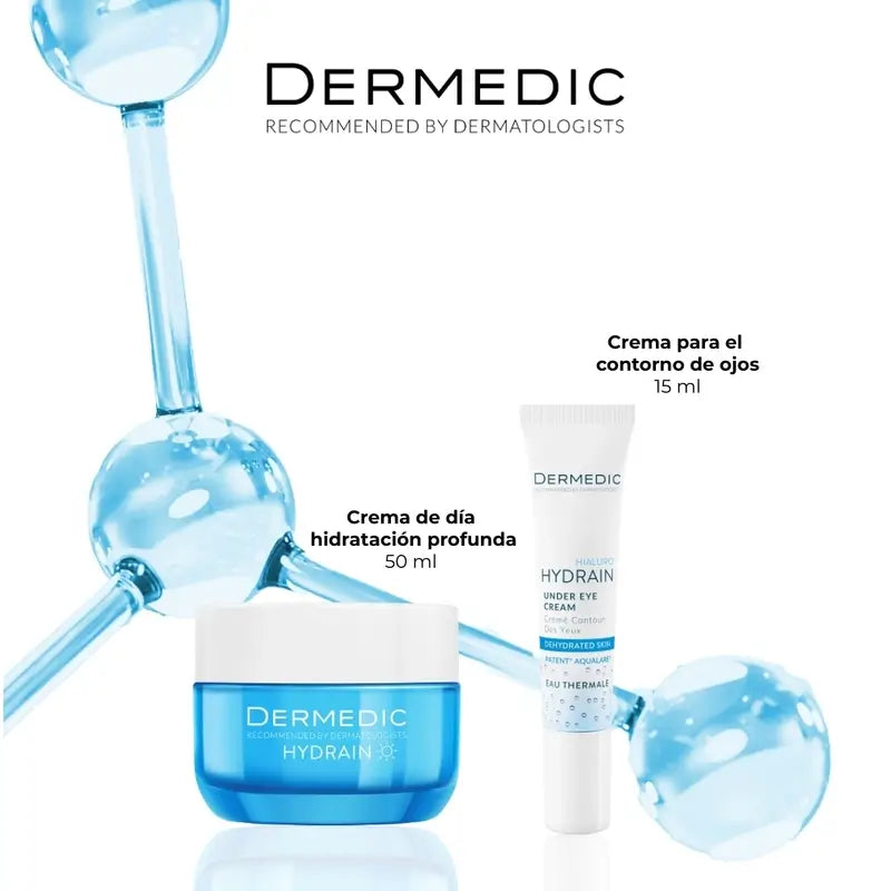 Pack Dermedic Hydrain Crème hydratante profonde + Contour des yeux, 50 + 15 ml