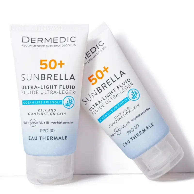 Dermedic Sunbrella Fluide Ultraléger Spf 50+ Peau grasse et mixte, 40 ml