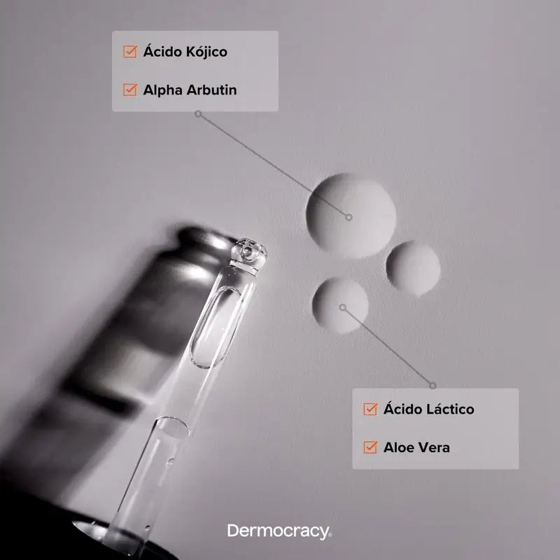 Dermocracy Glow Aha Serum [Acide Lactique + Acide Kojique + Alpha Arbutine] , 30 Ml