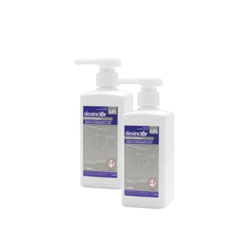 Savon Desinclor 0,8 % (transparent), lot de 2 x 500 ml