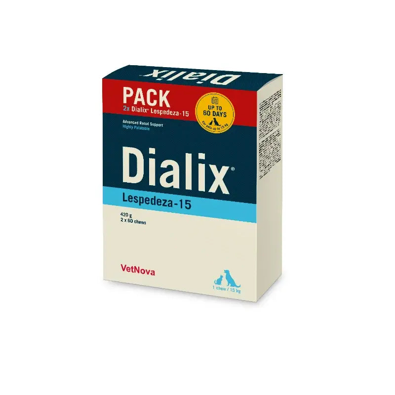 Dialix® Lespedeza - Duopack de 15 (2 x 60 comprimés à croquer), 120 unités