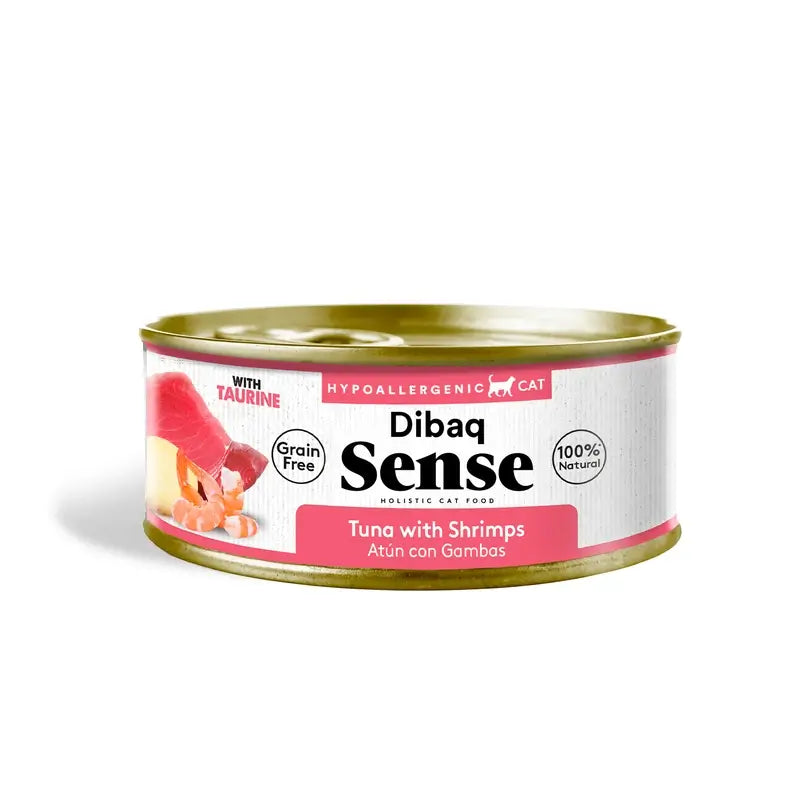 Dibaq Sense Wet Cat Food: Tuna with Prawns, 12 x 70 g