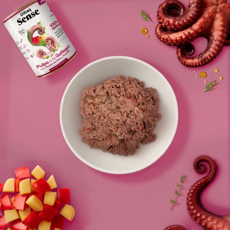 Dibaq Sense Grain-Free Wet Dog Food: Galician-Style Octopus, 12 x 380 g
