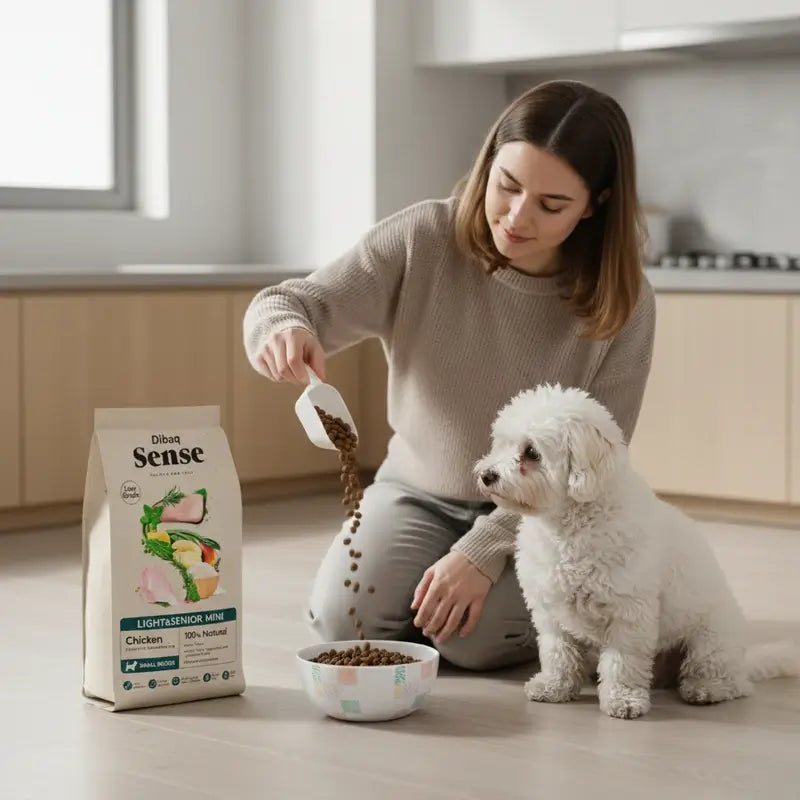 Dibaq Sense Low-Grain Chicken Light or Senior Mini Dog Food, 2 kg