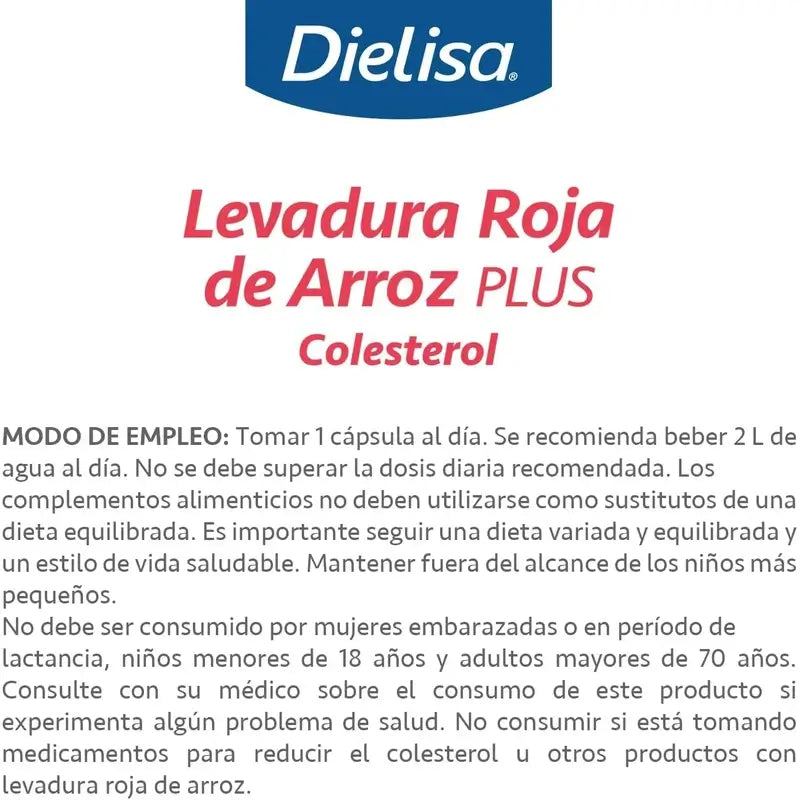 Dietisa Red Yeast Rice Plus , 30 gélules