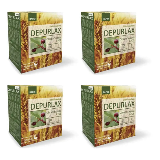 Dietmed Depurlax Rapid, 4 boîtes de 30 comprimés