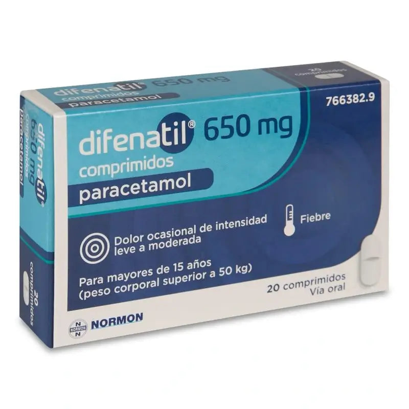 Difenatil 650 Mg, 20 comprimés
