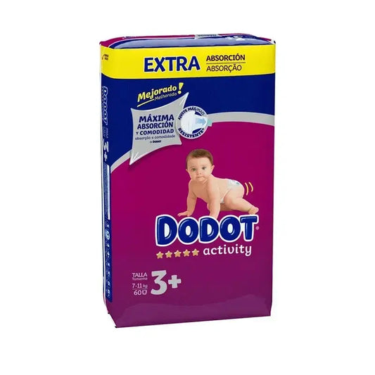 Dodot Activity Taille 3 Extra Jumbo (7-11Kg), 60 couches