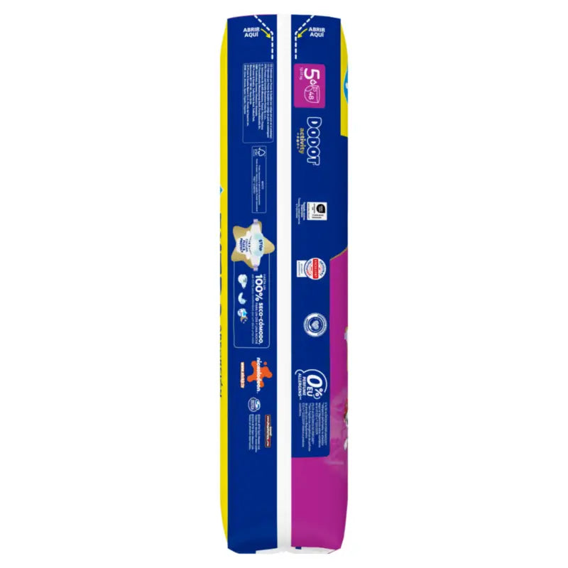 Dodot Activity Taille 5+ Extra Jumbo (12-17 Kg), 48 couches