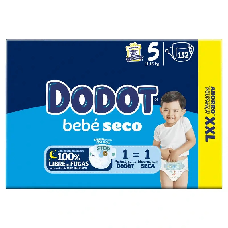 Dodot Baby Dry Taille 5, 152 couches