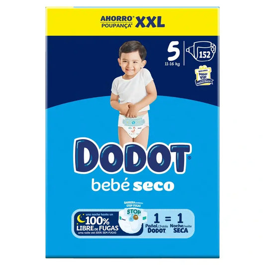 Dodot Baby Dry Nappy Size 5 , 152 units