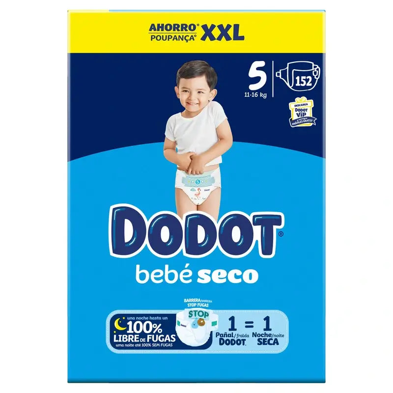 Dodot Baby Dry Taille 5, 152 couches